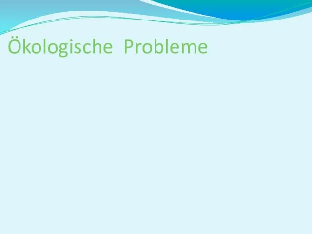 Ökologische Probleme