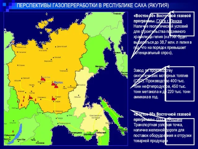 ПЕРСПЕКТИВЫ ГАЗОПЕРЕРАБОТКИ В РЕСПУБЛИКЕ САХА (ЯКУТИЯ) Завод по производству синтетических моторных топлив