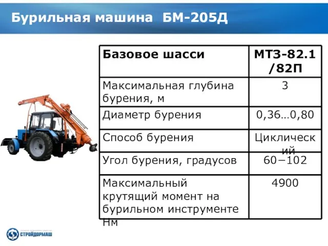 Бурильная машина БМ-205Д