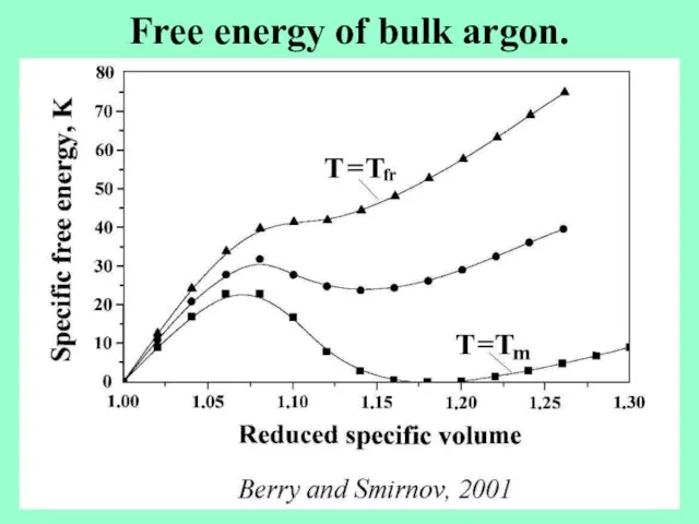 Free energy of bulk argon.