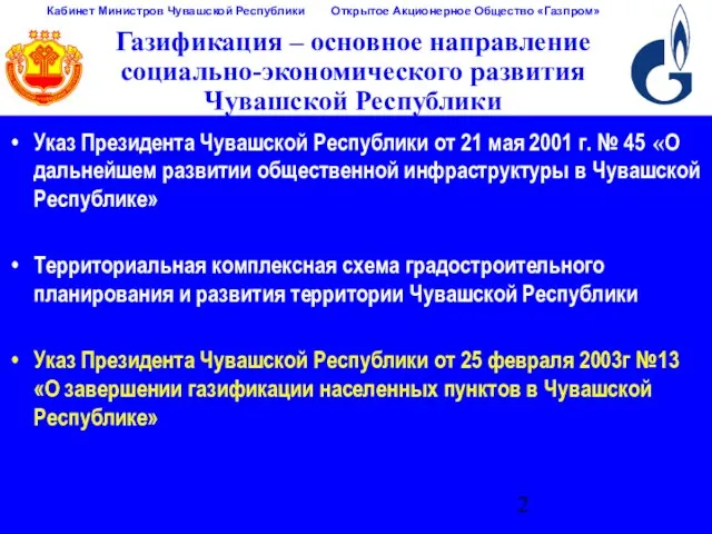 Указ Президента Чувашской Республики от 21 мая 2001 г. № 45 «О