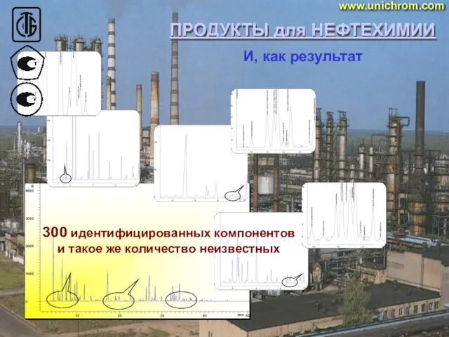 И, как результат 300 идентифицированных компонентов и такое же количество неизвестных