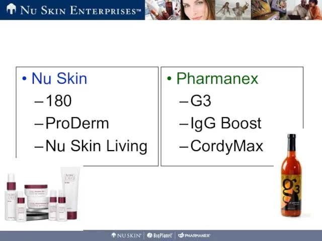 Nu Skin 180 ProDerm Nu Skin Living Pharmanex G3 IgG Boost CordyMax