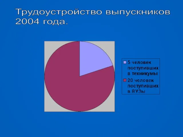 Трудоустройство выпускников 2004 года.