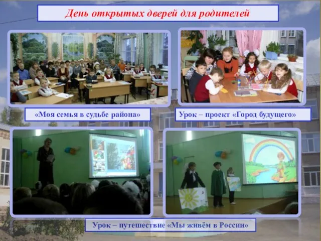День открытых дверей для родителей Урок – путешествие «Мы живём в России»