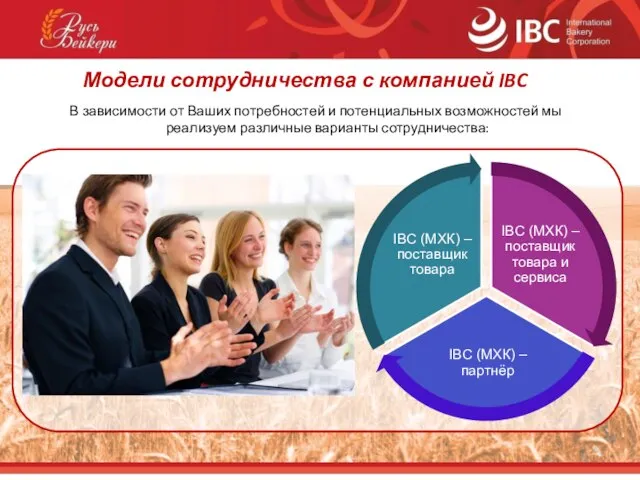 Модели сотрудничества с компанией IBC В зависимости от Ваших потребностей и потенциальных