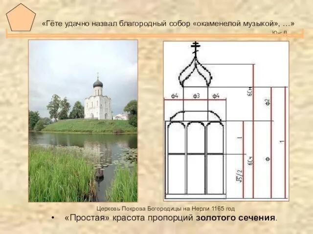 «Гёте удачно назвал благородный собор «окаменелой музыкой», …» Юнг Д. Церковь Покрова