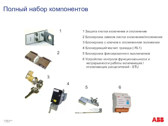 © ABB Group * | Slide Полный набор компонентов 1 2 3