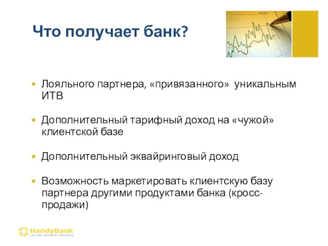 Лояльного партнера, «привязанного» уникальным ИТВ Дополнительный тарифный доход на «чужой» клиентской базе