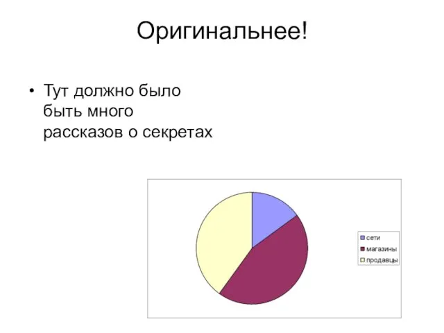 Оригинальнее! Тут должно было быть много рассказов о секретах