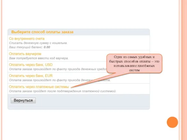Один из самых удобных и быстрых способов оплаты – это использование платёжных систем