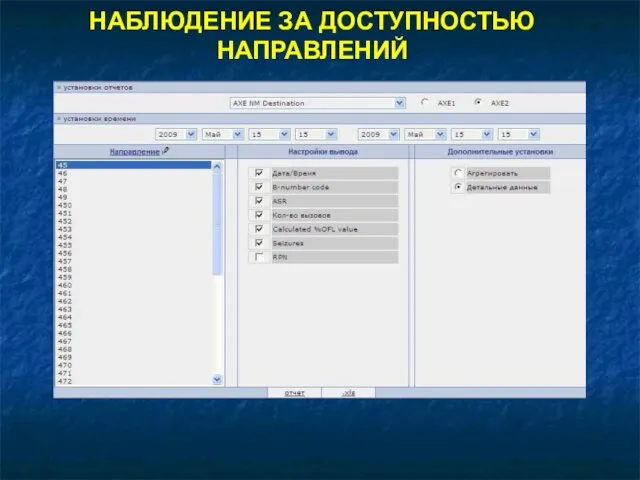 НАБЛЮДЕНИЕ ЗА ДОСТУПНОСТЬЮ НАПРАВЛЕНИЙ