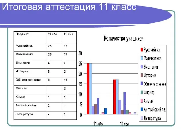 Итоговая аттестация 11 класс