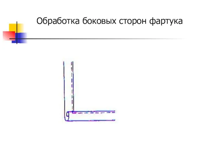 Обработка боковых сторон фартука