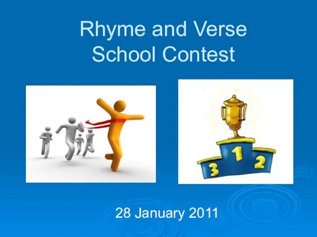 Rhyme and Verse School Contest 28 January 2011