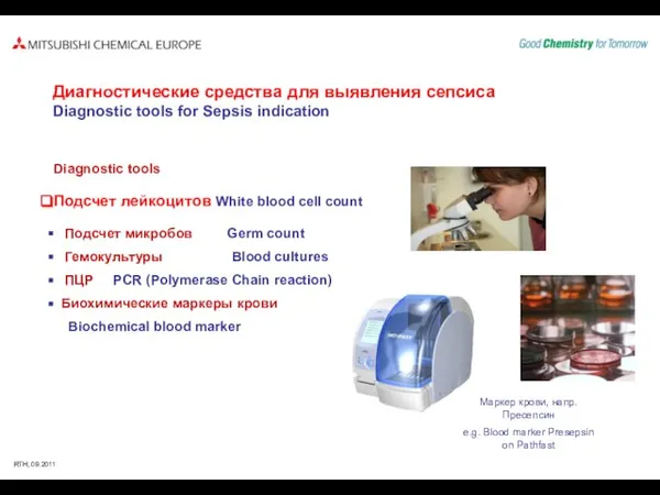 Диагностические средства для выявления сепсиса Diagnostic tools for Sepsis indication Diagnostic tools