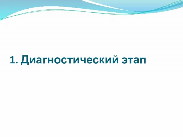 1. Диагностический этап