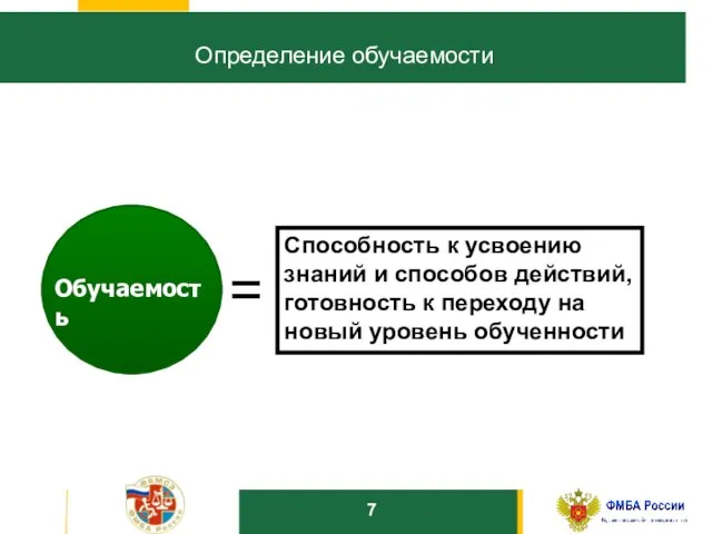 10 Определение обучаемости = Способность к усвоению знаний и способов действий, готовность