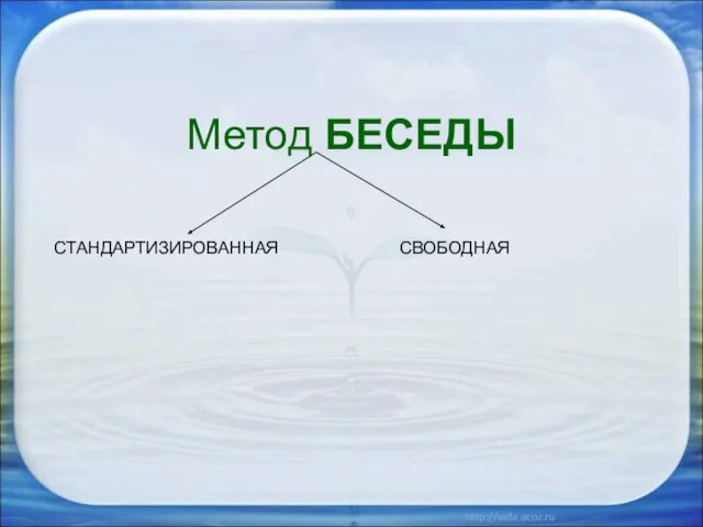 Метод БЕСЕДЫ СТАНДАРТИЗИРОВАННАЯ СВОБОДНАЯ