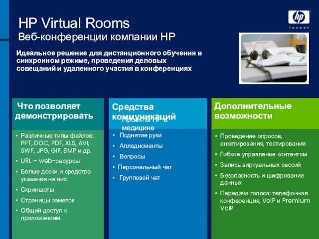 August 13, 2023 HP Virtual Rooms Веб-конференции компании HP Идеальное решение для