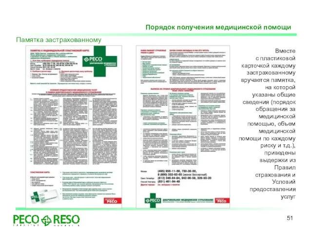 Памятка застрахованному Вместе с пластиковой карточкой каждому застрахованному вручается памятка, на которой