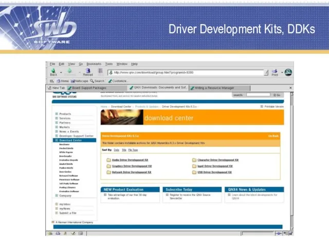 Driver Development Kits, DDKs