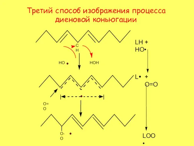 Третий способ изображения процесса диеновой коньюгации