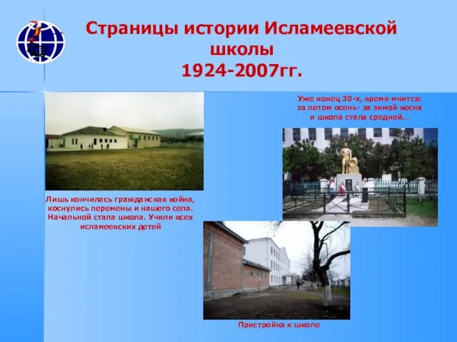 Страницы истории Исламеевской школы 1924-2007гг. Лишь кончилась гражданская война, коснулись перемены и