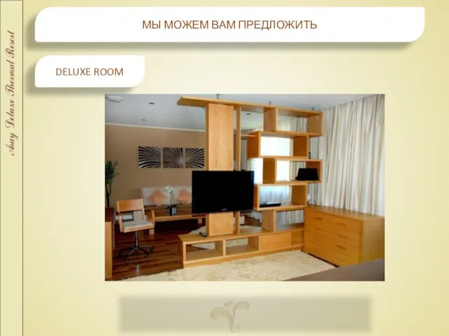 МЫ МОЖЕМ ВАМ ПРЕДЛОЖИТЬ DELUXE ROOM