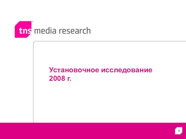 Установочное исследование 2008 г.