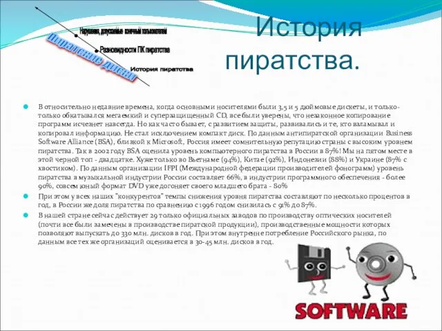 История пиратства. В относительно недавние времена, когда основными носителями были 3,5 и