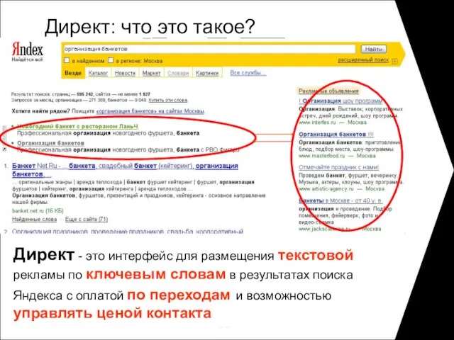 Директ: что это такое? Директ - это интерфейс для размещения текстовой рекламы