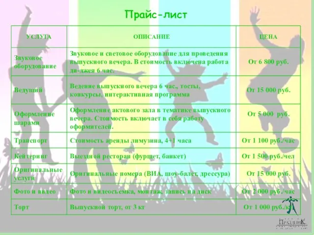 Прайс-лист