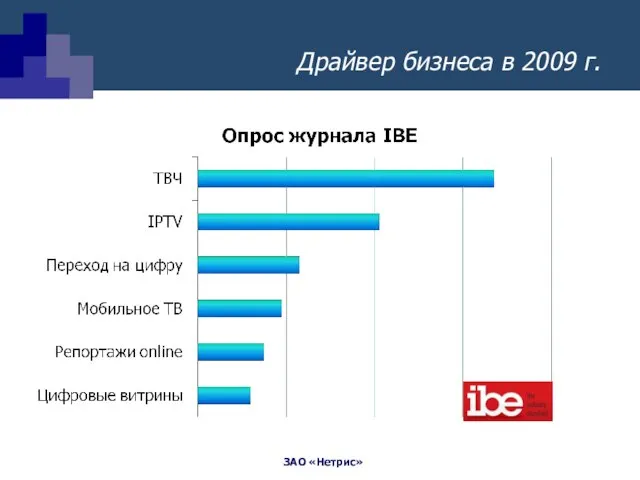 Драйвер бизнеса в 2009 г.