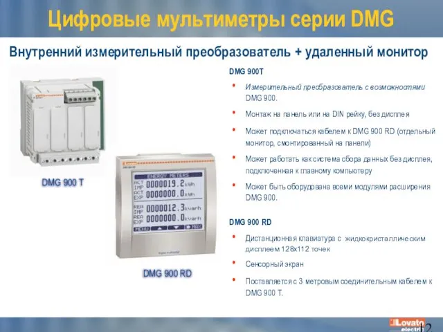Внутренний измерительный преобразователь + удаленный монитор Цифровые мультиметры серии DMG DMG 900T