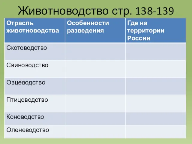 Животноводство стр. 138-139