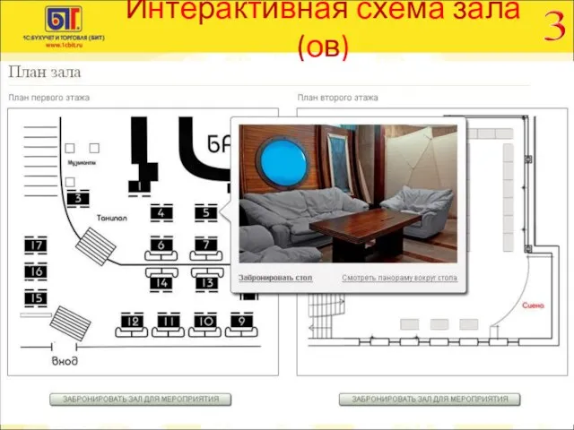 Интерактивная схема зала(ов)