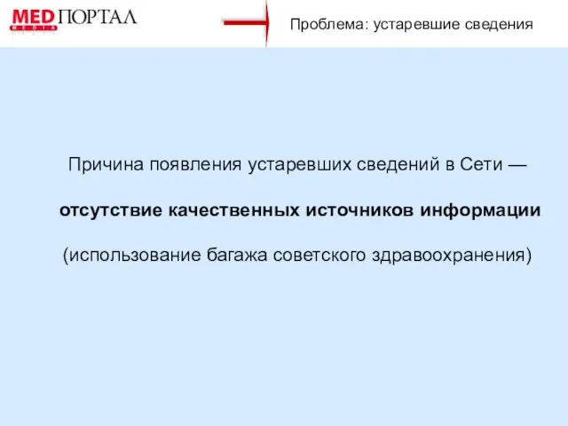 Проблема: устаревшие сведения Причина появления устаревших сведений в Сети — отсутствие качественных