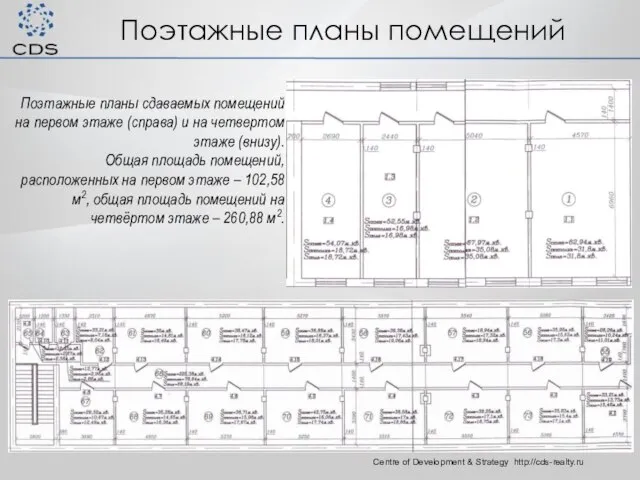 Поэтажные планы помещений Centre of Development & Strategy http://cds-realty.ru Поэтажные планы сдаваемых
