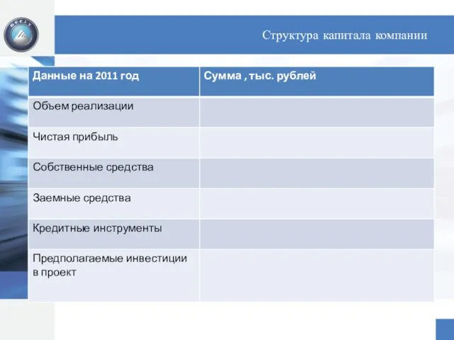 Структура капитала компании