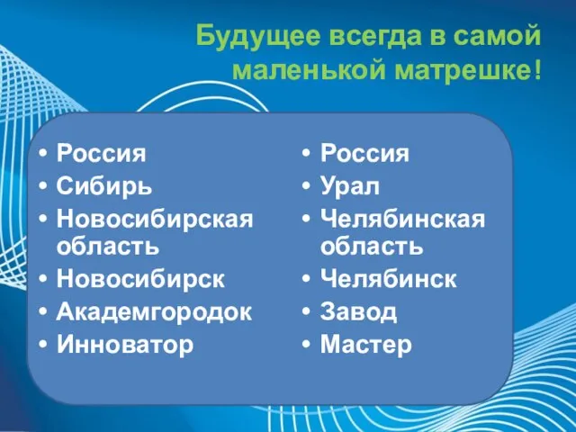 Будущее всегда в самой маленькой матрешке! Россия Сибирь Новосибирская область Новосибирск Академгородок