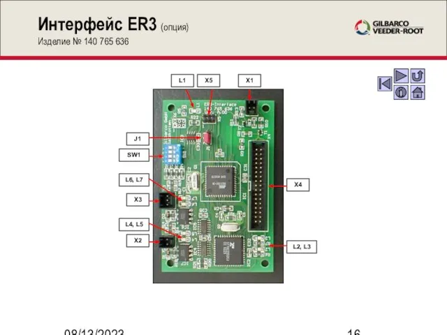 08/13/2023 Интерфейс ER3 (опция) Изделие № 140 765 636 X5 X4 X3
