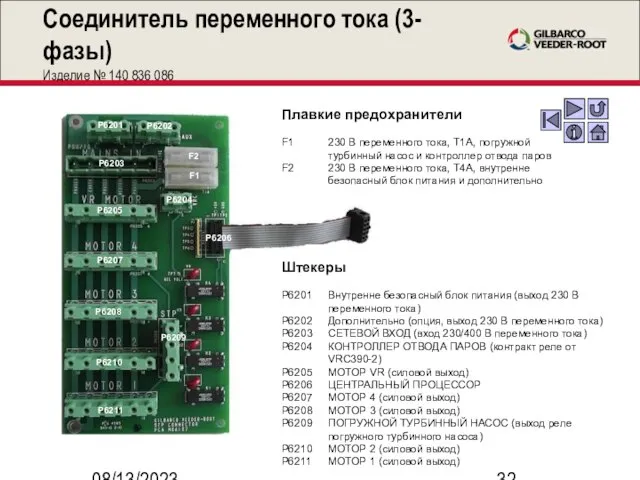 08/13/2023 Соединитель переменного тока (3-фазы) Изделие № 140 836 086 Штекеры P6201