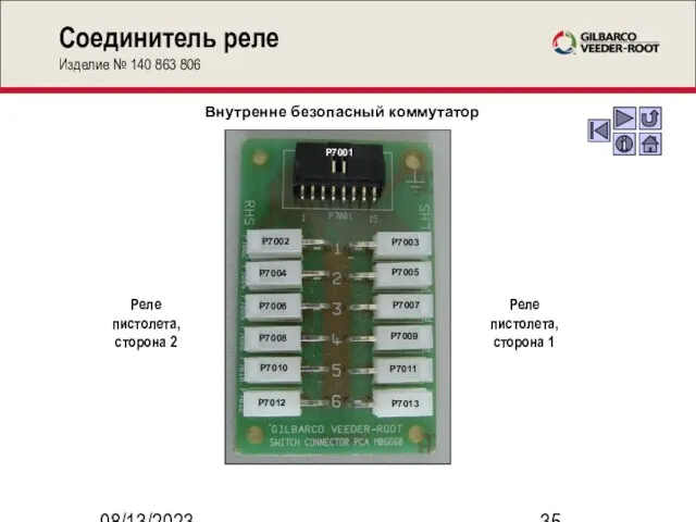 08/13/2023 Соединитель реле Изделие № 140 863 806 P7001 P7002 P7003 P7004