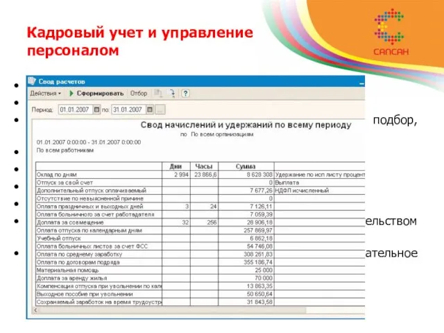 Кадровый учет и управление персоналом планирование потребностей в персонале; планирование занятости и