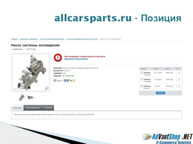 allcarsparts.ru - Позиция