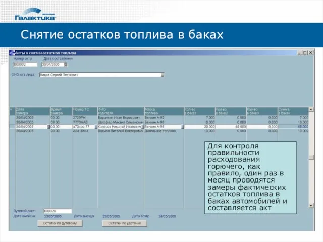 Для контроля правильности расходования горючего, как правило, один раз в месяц проводятся