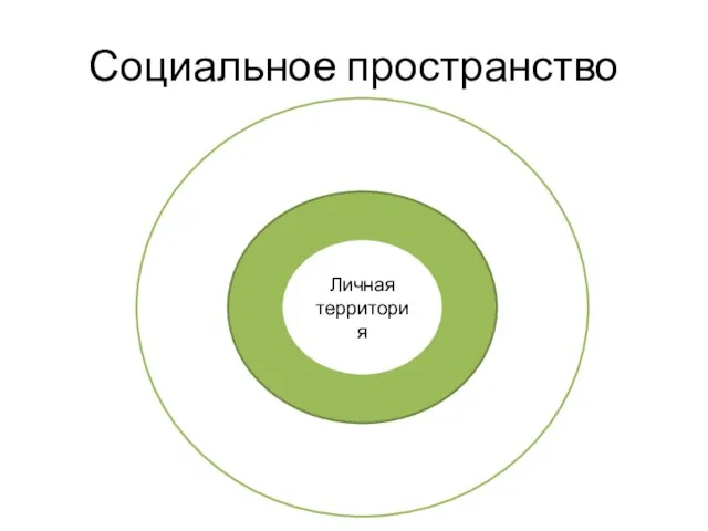 Социальное пространство Общественная территория Домашняя территория Личная территория