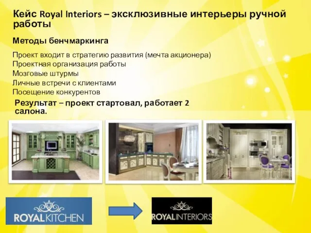 Кейс Royal Interiors – эксклюзивные интерьеры ручной работы Проект входит в стратегию