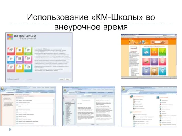 Использование «КМ-Школы» во внеурочное время